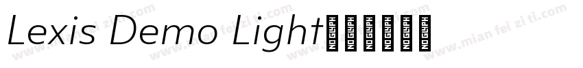 Lexis Demo Light字体转换